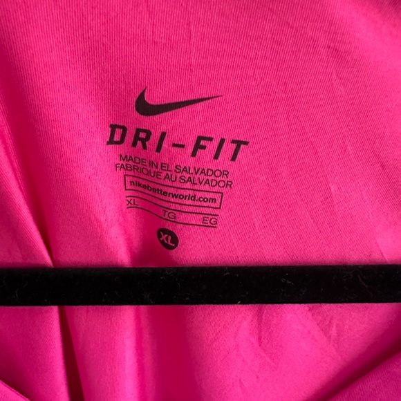 Nike Women's Bright Pink Short Sleeve Tee - Picture 5 of 5